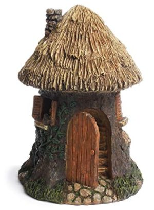 TG,LLC Treasure Gurus Elf Tree House Gnome Home Fairy Garden Ornament Dollhouse Decor