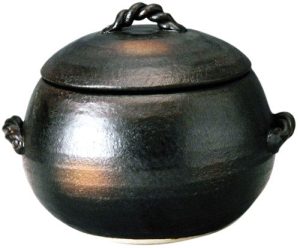 Yorozufuru-sho rice pot - 3 people cook Iga wind M4806