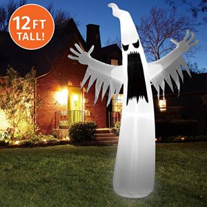 Joiedomi Halloween 12 FT Inflatable Towering Terrible Spooky Ghost with Build-in LEDs Blow Up Inflatables for Halloween Party Indoor, Outdoor, Yard, Garden, Lawn Decorations