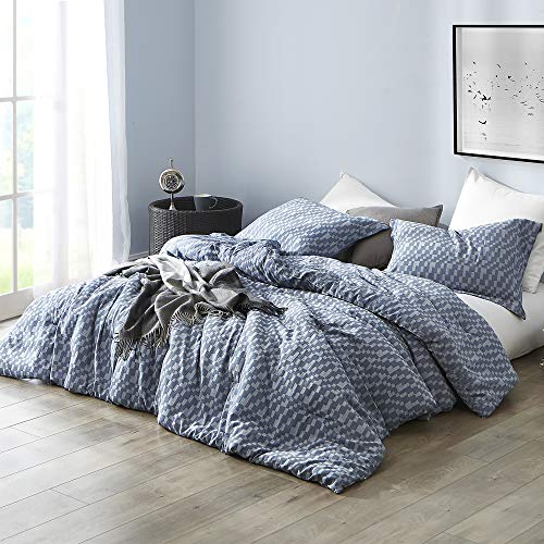 Byourbed Navy Slate - Oversized King Comforter - 100% Yarn Dyed Cotton Bedding