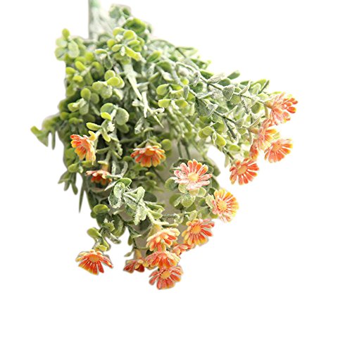 VOWUA Artificial Flowers Lifelike Full Bloom Wild Real Natural Chrysanthemum Floral Wedding Bouquet Home Decor