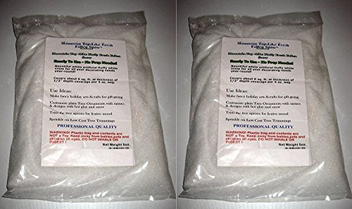 Mountain Top-Like Fluffy Fallen Snow 10 oz. Artificial Snow Scatter Flakes - Ready to Use-No Prep Needed, white
