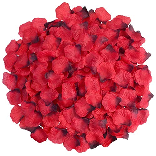 FDJHD Rose Petals, 3000Pcs Red Silk Petals for Wedding, Romantic Night Party Decoration and Valentine's Day (red)