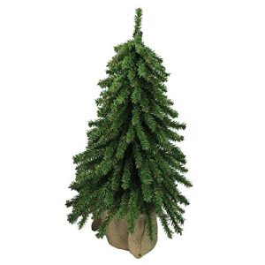 Northlight 1.5' Potted Downswept Mini Village Pine Medium Artificial Christmas Tree - Unlit