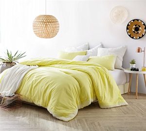Byourbed Endless Fields Embroidered Twin Comforter - Oversized Twin XL - Limelight Yellow