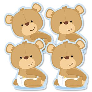 Baby Boy Teddy Bear - Decorations DIY Baby Shower Party Essentials - Set of 20
