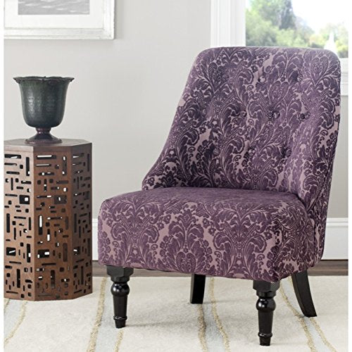 Safavieh Mercer Collection Stacy Armless Club Chair, Indigo/Purple