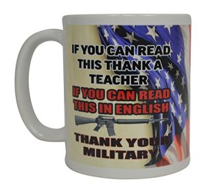 Thank a Veteran Military Veteran Coffee Mug USA Flag American Novelty Cup Gift