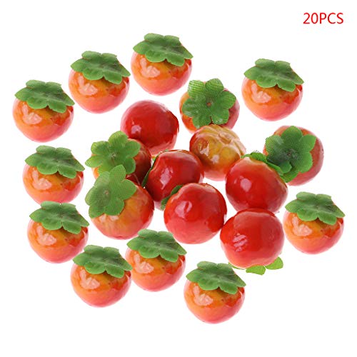 Sarora - 20pcs Lifelike Simulation Artificial Tomato Plastic Fault Fake Fruit - Decorative Artificial Fruit