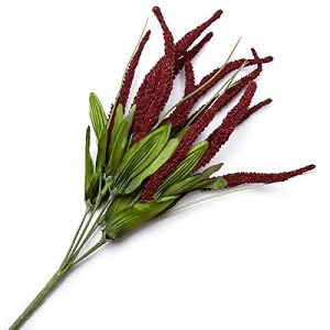 Factory Direct Craft Burgundy Artificial Veronica Floral Bushes for Indoor Decor - 3 Bushes
