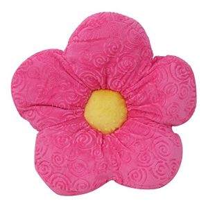 Adorable 15 Minky Flower Pink Throw Pillow