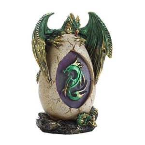 Dragon Crest 10018619 Green Dragon Egg Statue Multicolor