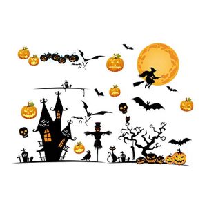 Hidreams 31 PCS Halloween Window Clings Decorations Stickers, Halloween Decals for Windows Glass Walls