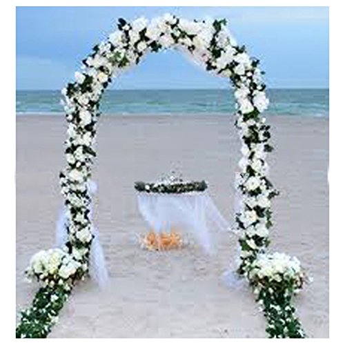 WHITE METAL ARCH 7.5 FT for Wedding Party Bridal Prom Garden Floral Decoration