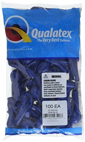 Qualatex 43553 Dark Blue Latex Balloons, 5, Dark Blue, Pack of 100 FBAB007AMTNBS