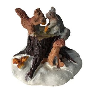 Lemax Village Collection 2003 Chipmunks On Tree Stump Figurine 32693
