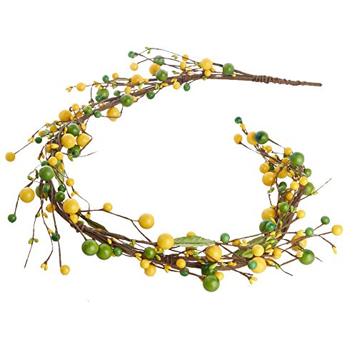 Impressive Summertime Citrus Yellow and Green Mixed Berry Garland