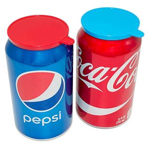 Soda Pop Tops - 12 Pack Can Lid Covers, Assorted (Red, White, Blue, Green)
