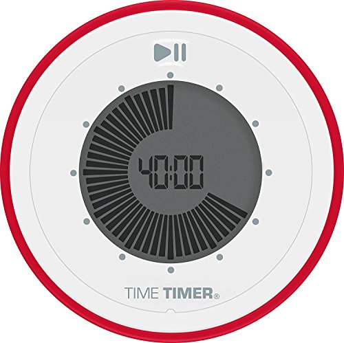 Time Timer TWIST 90 Minute Visual Digital Timer; Magnetic and Portable Time Management Tool - Red - TT31-W