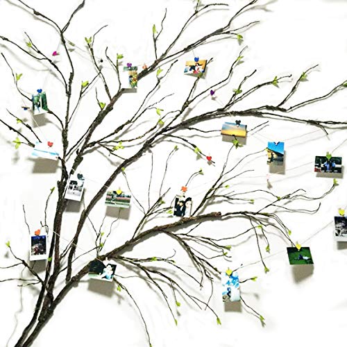 Artificial Twig 42inch Metal Branch Sprays with 105pcs leaves for Centerpieces and Arrangements Living Room Wall Hanging Decoration Picture Display Decor
