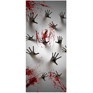 Joiedomi Halloween Haunted House Decoration Window Door Cover Zombie Hands 72X30 Inches