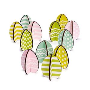 Design Ideas Easterly Wood Slotted Decorations, Set of 12