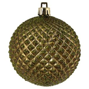 Vickerman 529812-2.75 Olive Durian Glitter Ball Christmas Tree Ornament (12 pack) (N188414D)