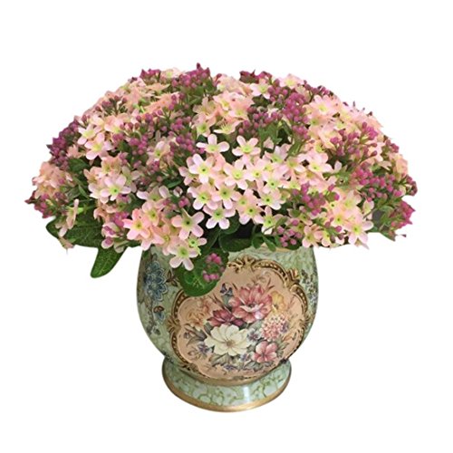 Braceus 1x Bouquet of Forget Me Not,Artificial Little Flower Silk Flowers Party Bridal Bouquet Home Decor 72 Heads - Pink