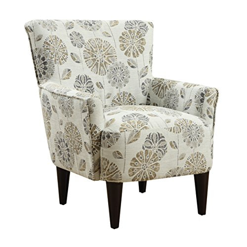 Emerald Home Flower Power Cascade Mineral Accent Chair with Flared Arms And Welt Trim
