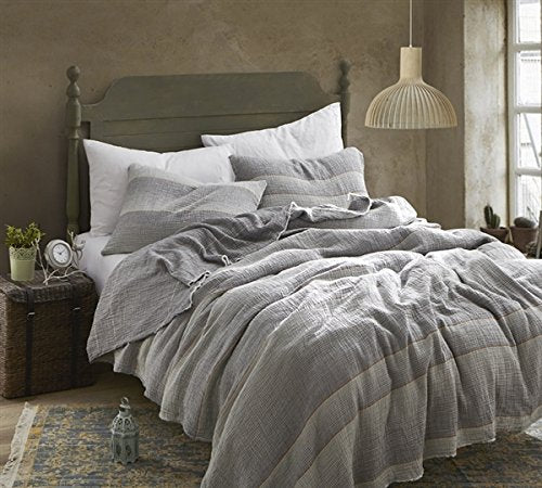 Byourbed BYB Rustica Portugal - Soft Denim Stone Washed Twin XL Quilt - Gray