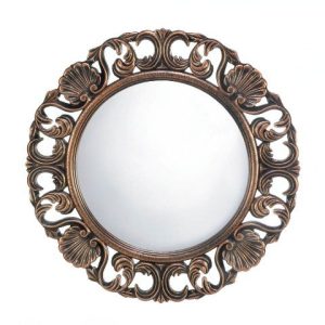 Accent Plus Ornate Wood Frame Flourish Wall Mirror