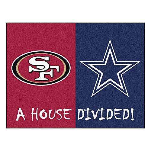 FANMATS 21677 Team Color 33.75x42.5 NFL-49ers-Cowboys House Divided Rug FBAB01N0DQDO3
