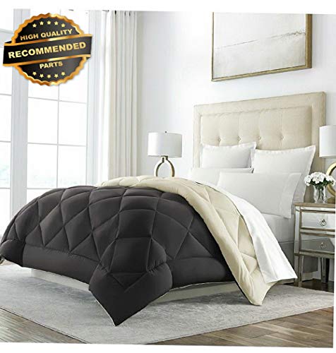 Gatton Premium New Goose Down Altertive Comforter-King/Cal King-Brown/Cream | Style Collection Comforter-311012543