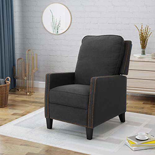 Christopher Knight Home 304805 Armstrong Recliner, Grey + Dark Brown