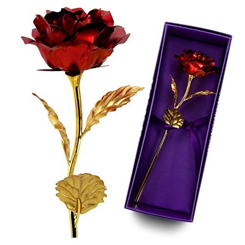 EbuyChX Valentine's Day Personalized Unique Gifts Artificial Forever Love Rose RED