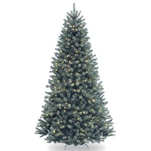 National Tree 7.5 Foot North Valley Blue Spruce Tree with 700 Clear Lights, Hinged (NRVB7-306-75)