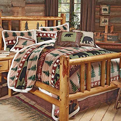 Black Forest Décor Bear Mountain Plush Bed Set - King