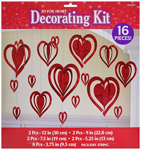 Amscan 249525 Party Kits Decors Item, Multi Sizes, Red