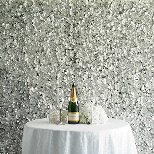 BalsaCircle 4 Silver Artificial Hydrangea Flower Mat Wall Photography Backdrops Panels - Wall Decor Wedding Party Decorations Supplies