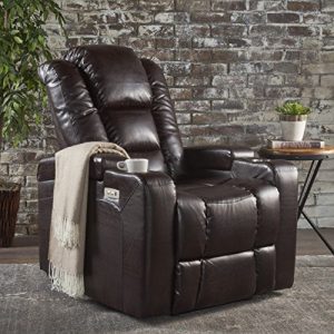 Christopher Knight Home 302046 Everette Power Motion Recliner, Brown