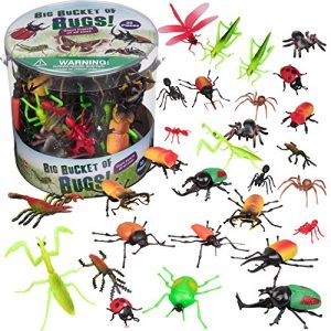 Bug Action Figure - 30 Giant Insects Playset (Ants, Tarantula, Spiders) - Large Sized Toy Figurines