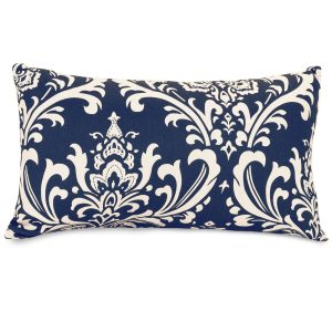 Navy Blue French Quarter Small Pillow 12X20