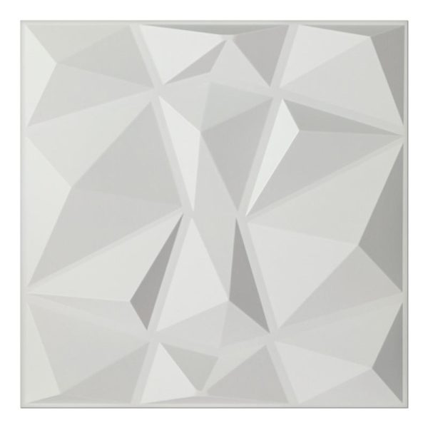 A10038 - Textures 3D Wall Panels White Diamond Wall Design, 12 Tiles 32 Sf