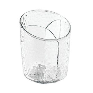 Interdesign Rain Cosmetic Organizer Cup For Vanity Cabinet To Hold Makeup Brushes, Beauty Products - Clear