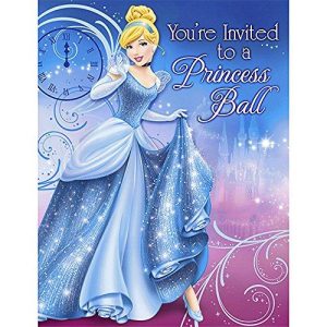 Disney's Cinderella Sparkle Party Invitations 8 Pack