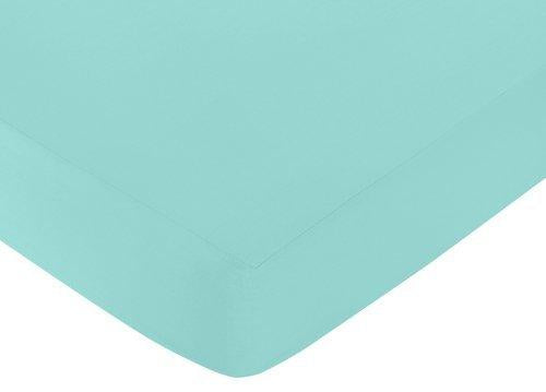 Fitted Crib Sheet For Skylar Baby/Toddler Bedding - Solid Turquoise