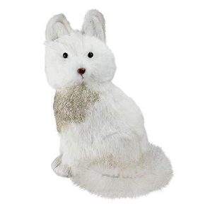 Northlight 10 Gilded White Christmas Golden Sitting Fox Table Top Figure Decoration