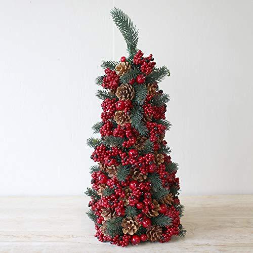The Royal Standard Canterbury Tree Festive Red Berries 21 inch Foam and Pinecone Christmas Holiday Figurine