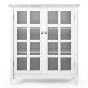 Acadian Solid Wood Medium Storage Cabinet In White