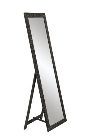Contemporary Black Freestanding Full Length Mirror BRAN-BM0049THINSA